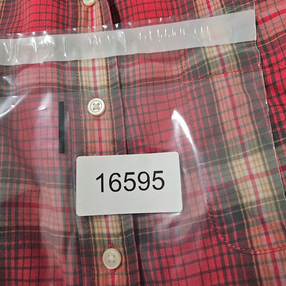 Denim & Supply Ralph Lauren Boyfriend‎ Shirt Women Medium Long Sleeve Red Plaid - Picture 10 of 10